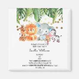 Woodland Animals Äventyr Baby Shower Magnet