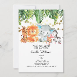 Woodland Animals Äventyr Baby Shower Spara Datumet