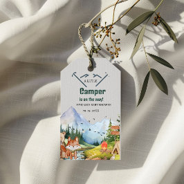 Woodland Animals Äventyr Camper Baby Shower Presentetikett