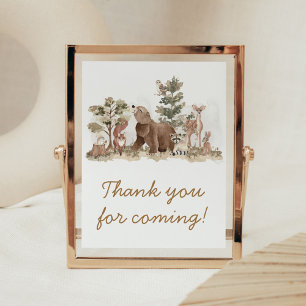 Woodland Animals Äventyr Tack för att du kom Poster