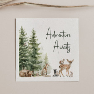 Woodland Animals Äventyr väntar på babyskor Pappersservett