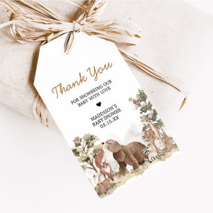 Woodland Animals Äventyr väntar på favoritmärken Presentetikett
