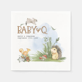 Woodland Animals Baby Q BBQ Baby Shower Pappersservett