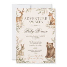 Woodland Animals Baby Shower Äventyr