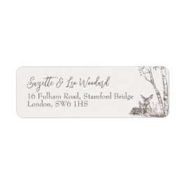 Woodland Animals Baby Shower Bokar för Baby Returadress Etikett