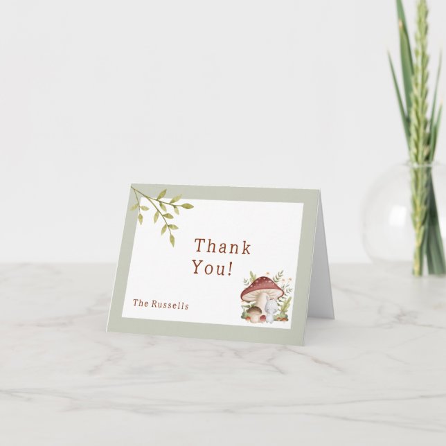 Woodland Animals Baby Shower Bunny Tack (Framsida)