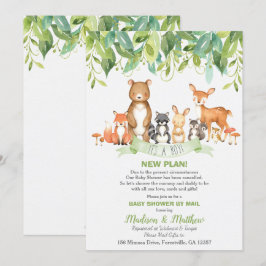 Woodland Animals Baby Shower by Mail Greenery Boy Inbjudningar