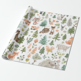 Woodland animals baby shower gender neutral presentpapper