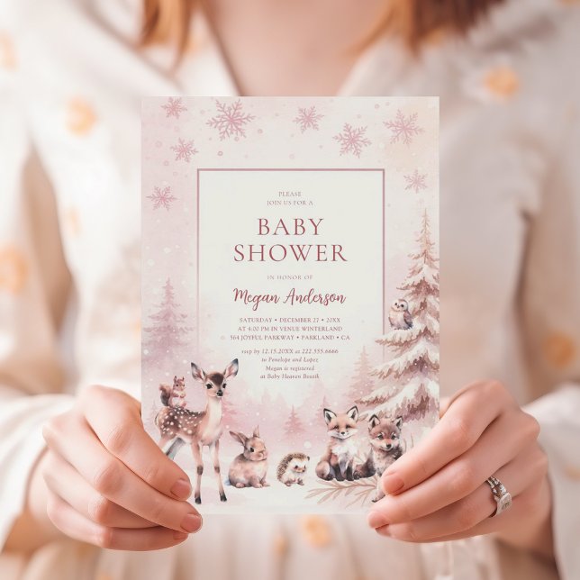 Woodland Animals Baby Shower Invitation Inbjudningar (Skapare uppladdad)