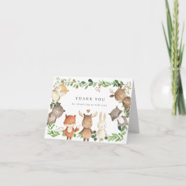 Woodland Animals Baby Shower Thank You Card Tack Kort