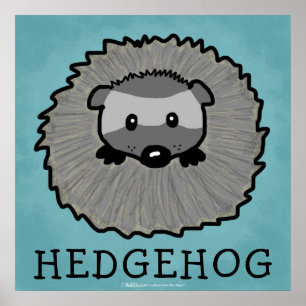 Woodland Animals - Best Forest Friends-Hedgehog Poster