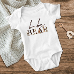 Woodland Animals Boho Baby Bear T Shirt