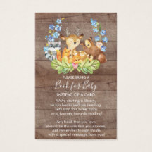 Woodland Animals Bok för Baby Card
