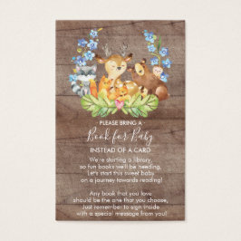 Woodland Animals Bok för Baby Card Visitkort