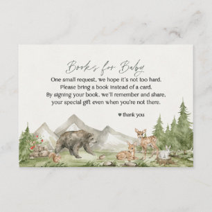 Woodland Animals bokar för baby inbjudan att lämna