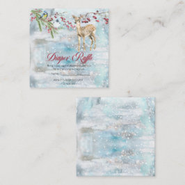 Woodland Animals Boy Baby Shower Raffle Tilläggskort