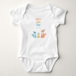 Woodland Animals Cute Tribal Boy Vild en födelseda T Shirt