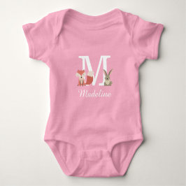 Woodland Animals Flicka Initial Monogram T Shirt