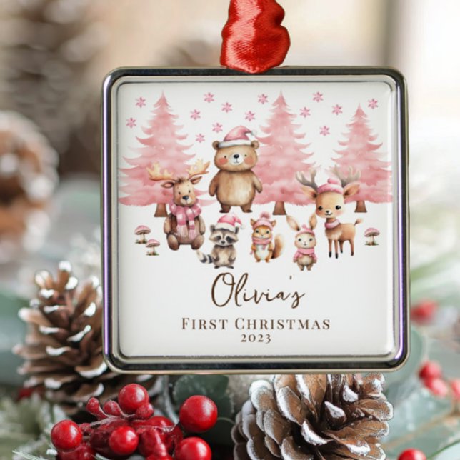 Woodland Animals Flicka Keepsak Ornament (Skapare uppladdad)