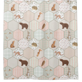 Woodland Animals Forest Patchwork Baby Shower Gift