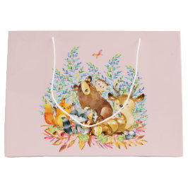 Woodland Animals Girls Baby Shower Bag