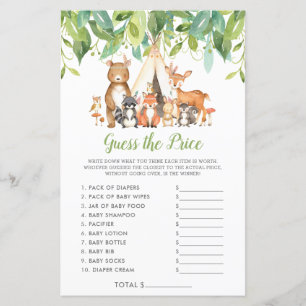 Woodland Animals gissar Prist babystöld