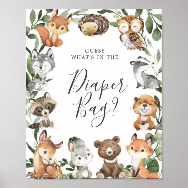 Woodland Animals gissar vad som finns i tidningsba Poster (Framsidan)