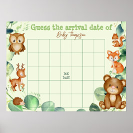 Woodland Animals Greenery Eucalyptus gissar Game Poster