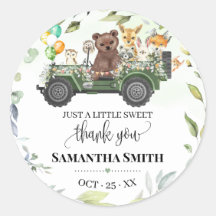 Woodland Animals Greenery Forest Baby Shower favör