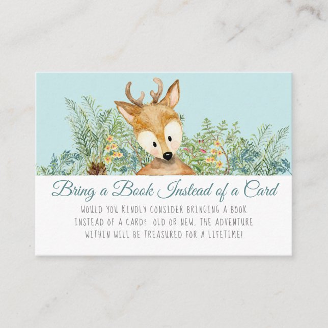 Woodland Animals Hjort Pojke för med sig Bok Tilläggskort (Framsida)
