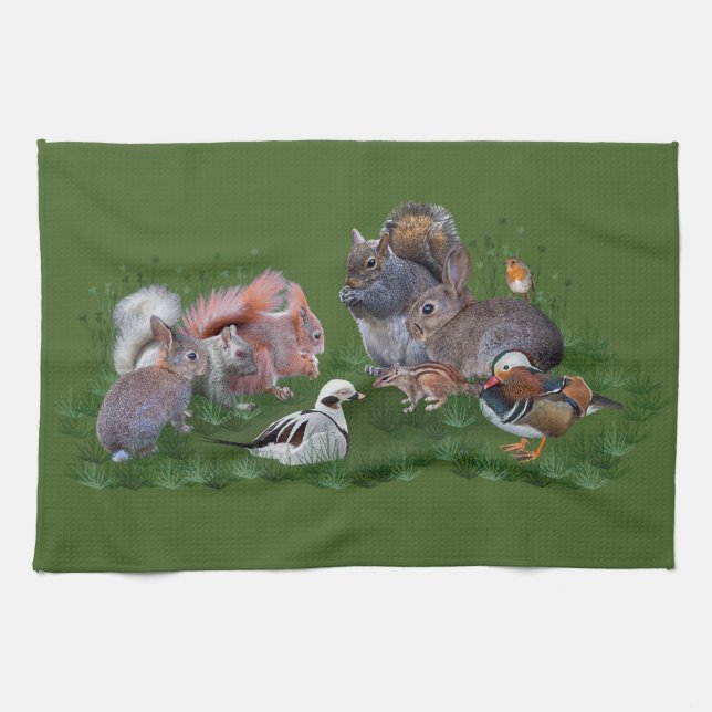 Woodland Animals Kitchen Towel Kökshandduk (Horisontell)