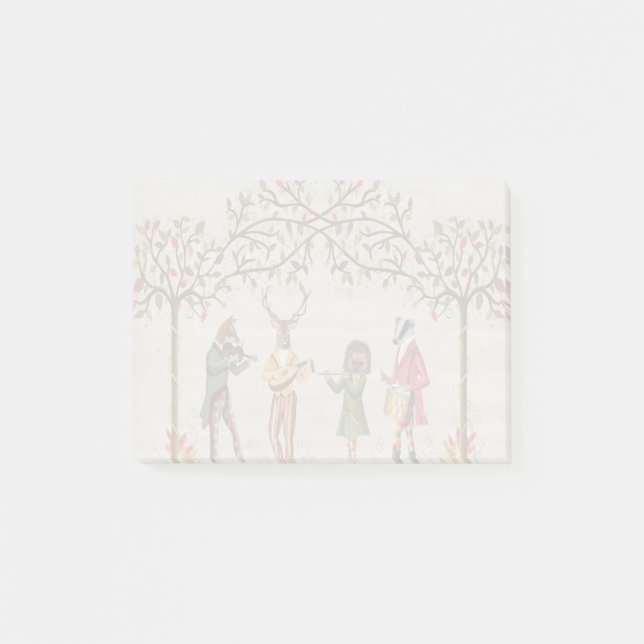 Woodland Animals Minstrel Group Post-it Block (Framsida)