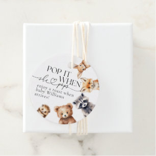 Woodland Animals Modern Baby Shower Gåvor Etiketter