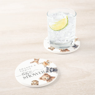 Woodland Animals Modern Baby Shower Underlägg