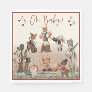 Woodland Animals Musical Baby Shower Pappersservett