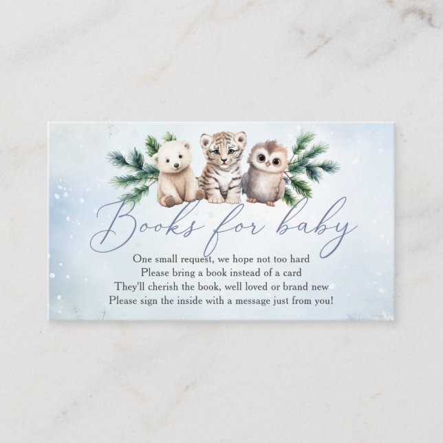 Woodland Animals Oh Baby Winter Bokar for Baby Tilläggskort (Framsida)