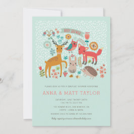 Woodland Animals Par Shower Inbjudningar