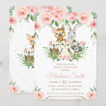 Woodland Animals Rosa  Blommigt Babyskor