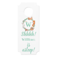 Woodland Animals Shhh! Baby ligger i sömn