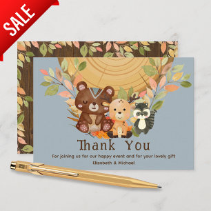 WOODLAND ANIMALS Tack Baby Shower Kort