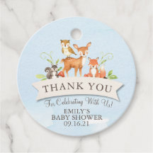 Woodland Animals Tack Boy Blue Shower