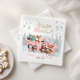 Woodland Animals Truck ONEderland 1st Birthday Pappersservett