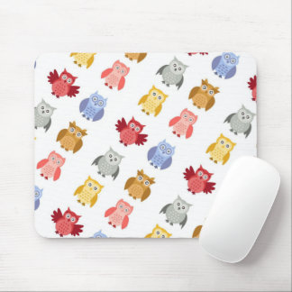 Woodland Animals Uggla i en Row Cute Modern Musmatta