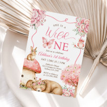 Woodland Animals Wild One 1st Birthday