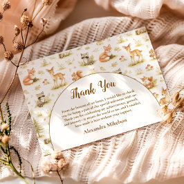 Woodland Animals Wild One Birthday Tack Kort