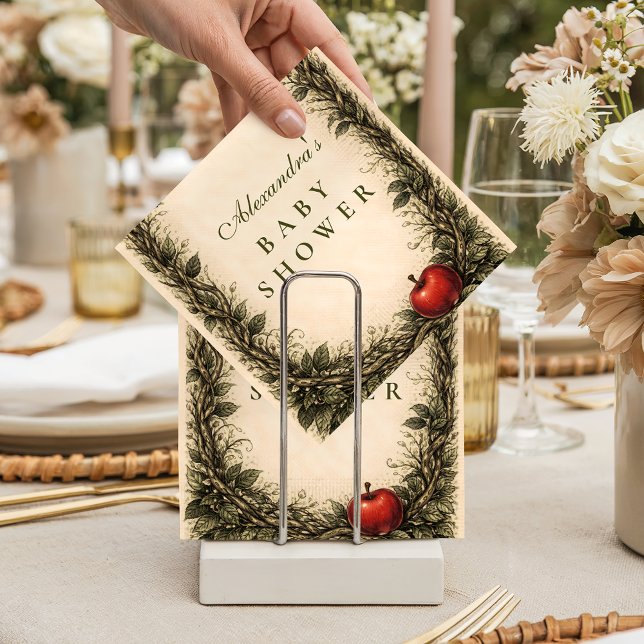 Woodland Apple Forest Baby Shower Pappersservett (Skapare uppladdad)