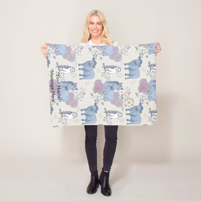 Woodland Art Baby Blanket Fleecefilt (På plats)