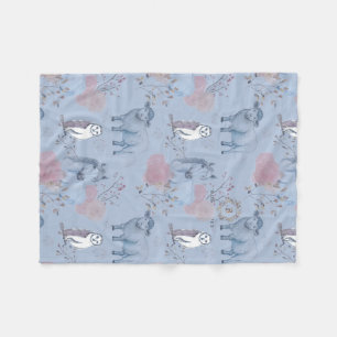 Woodland Art Baby Blanket Fleecefilt