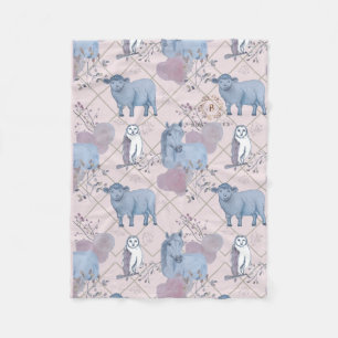 Woodland Art Baby Blanket Fleecefilt