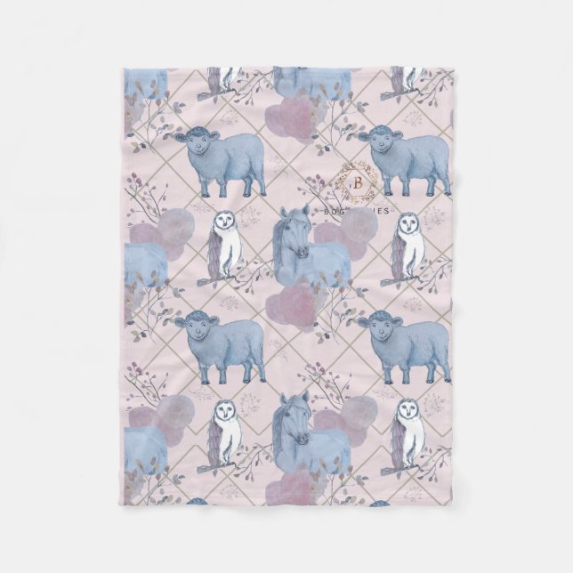 Woodland Art Baby Blanket Fleecefilt (Framsidan)
